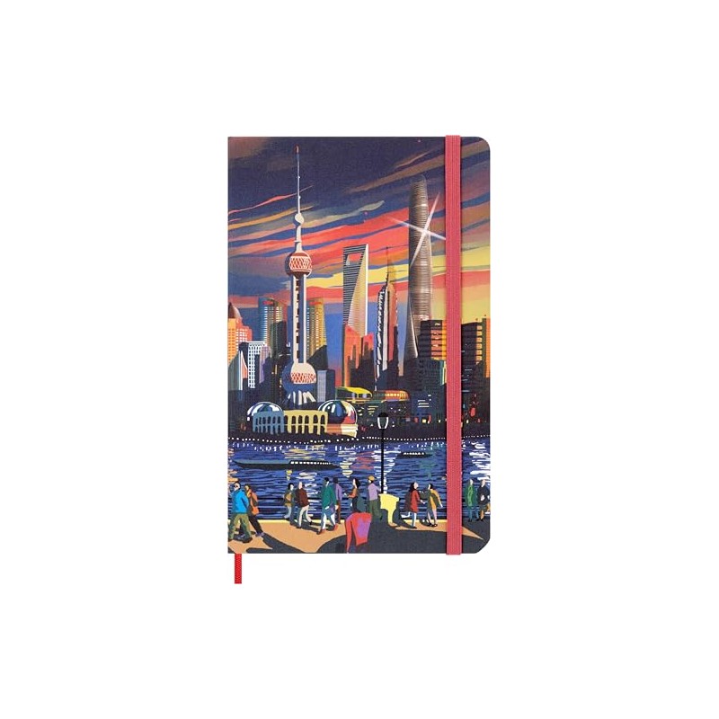 Moleskine I Am Shanghai Ruled Notebook, Hard Canvas Cover and