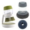 PMELCXD 4 Pieces Dish Brush with Soap Dispenser, Washing Up