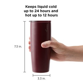 Rabbit Double Wall Stainless Steel Tumbler, 1 Count (Pack of 1), Merlot