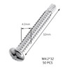 50 PCS Stainless Steel Round Head Drilling Self Tapping Screws