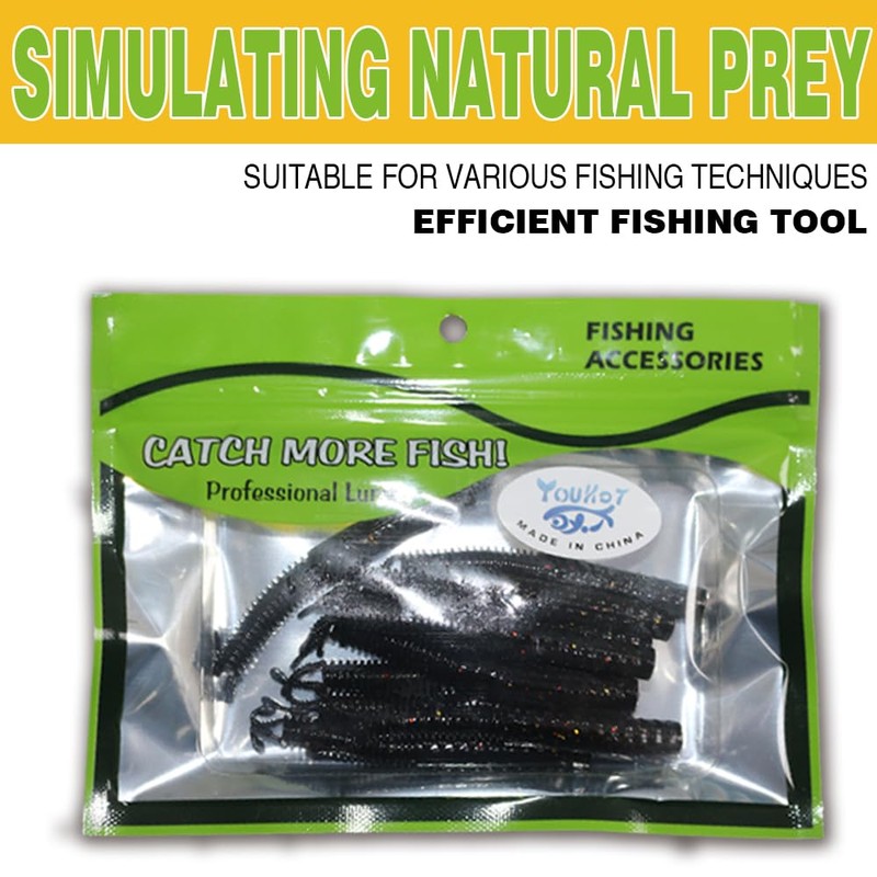 YOUHOT Ned Worms Señuelos, Ned-Rig-Baits cebos de pesca de plástico