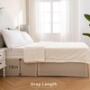 MIYE Pleated Waffle Weave Bed Skirt, Tailored Dust Ruffle 18