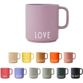 Design Letters Kaffeebecher mit Henkel | Ideal als Geburtstagsgeschenk für Frauen Männer, Lieblingsmensch Geschenk, Personalisierte Geschenke | Dänisches Design Porzellan Tasse | Kaffeetassen Lavendel