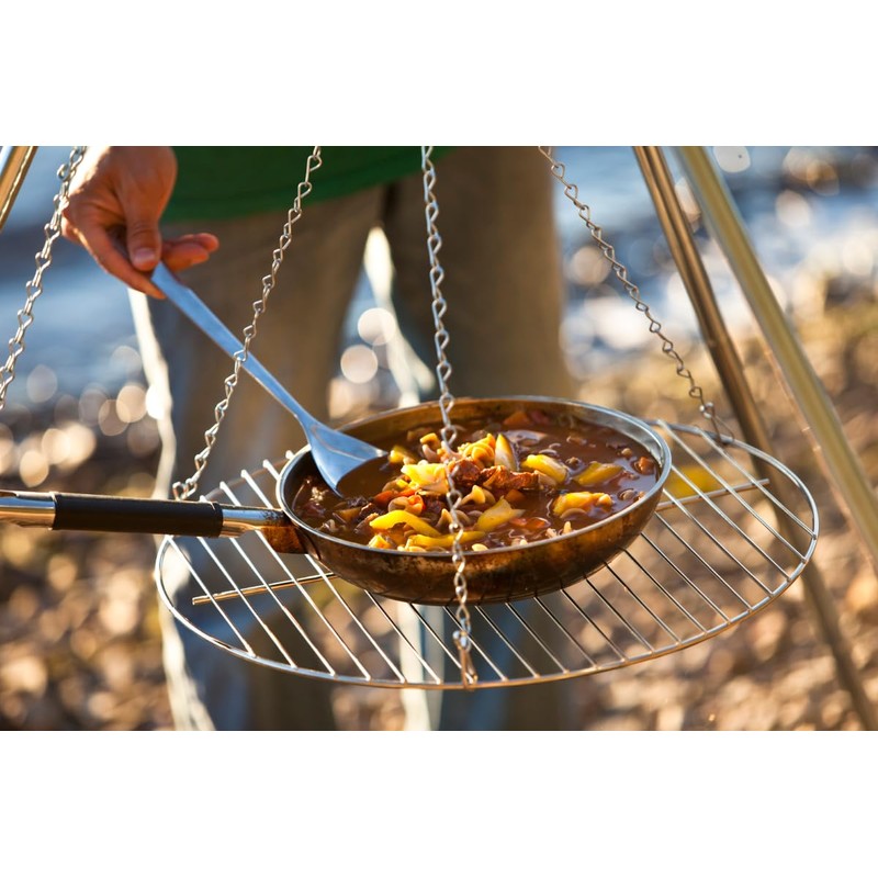 Coghlan's Adjustable Steel Tripod Grill for Campfire Cooking, Durable and