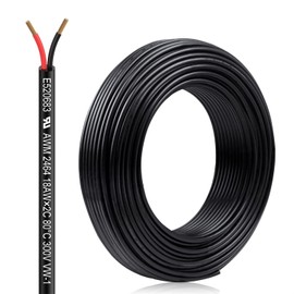 UBOORY 18 Gauge 2 Conductor Electrical Wire 32.8FT, 18 AWG Electrical Wire, Stranded PVC Cord Oxygen Free Copper Wires, Automotive Wire Led Wire for Strips Lamps Lighting