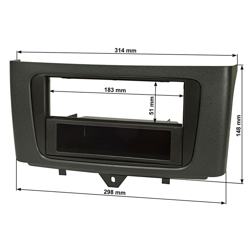 tomzz Audio 2451-036-1 Radio Faceplate Compatible with Smart Fortwo 451