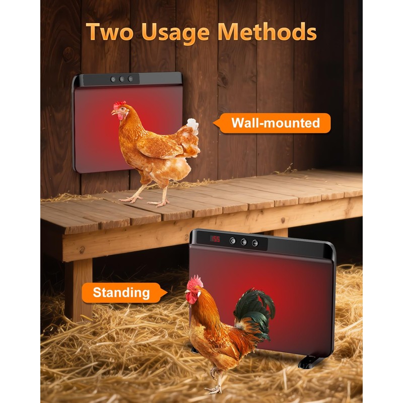 TIMEBAL 2026 Chicken Coop Heater, 200W UL Certified Radiant Panel,