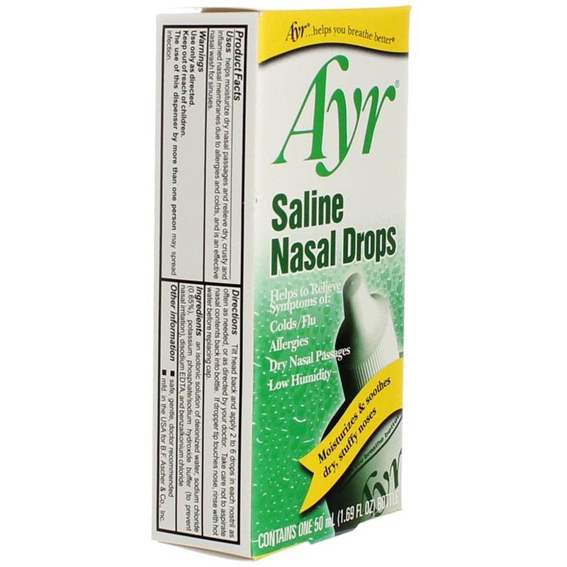 Ayr Saline Nasal Drops 50 mL (Pack of 3)
