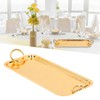 Rectangular Tea Cup Tray Gold Fruit Food Storage Tray with