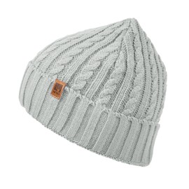 HEYO HCD004 Women's Winter Hat with Cuff, Knitted Hat, Warm Hat for Winter, gray