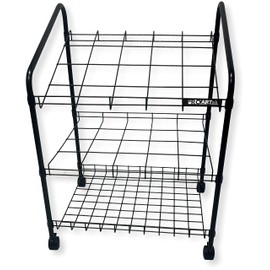Proartek Drafting PK00002 Model WRF40 Wire Bin Roll File Blueprint Holder; 20 Slots, 4" x 4"; 4 Swivel Casters; Plastic Coated Heavy-Gauge Steel Rods