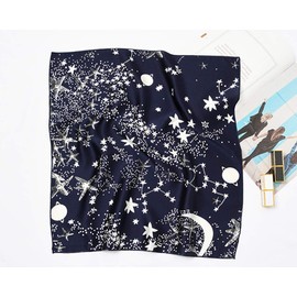 Hixixi 4 PCS 50s Satin Neck Scarf Dots Floral Striped Small Square Neckerchief Headbands Head Scarf for Women Girl (D#)