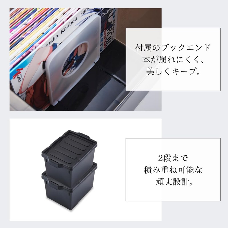 ISETO I-631 Doujinshi Case B5, Black, Opaque with Partition Plate,