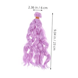 Outanaya 2pcs Doll Wig Wigs Doll Supplies Curly Doll Hair Synthetic Doll Hair Doll Hair Bundles Doll Making Supplies Long Doll Hair Synthetic Hair Wefts Doll Hair Wefts Filament Purple