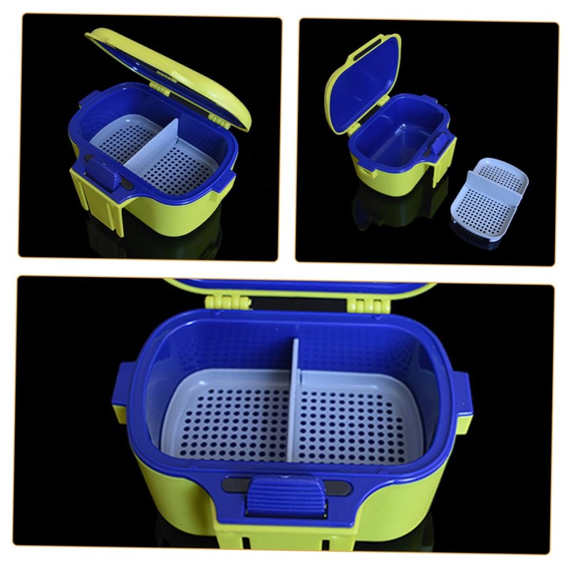 BUGUUYO Dual Layer Fishing Bait Holder Container Capacity Worm Storage