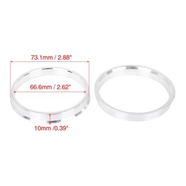 IGTOPS Pack of 4 Wheel Rims Centring Ring Car Aluminium Alloy Car Hub Centring Rings Wheel Bore Spacers (73.1-66.6 mm)