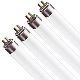 LUXRITE LR20775 (4-Pack) F54T5/835/HO 54-Watt 4 FT T5 High Output Fluorescent Tube Light Bulb, Natural 3500K, 4200 Lumens, G5 Mini Bi-Pin Base
