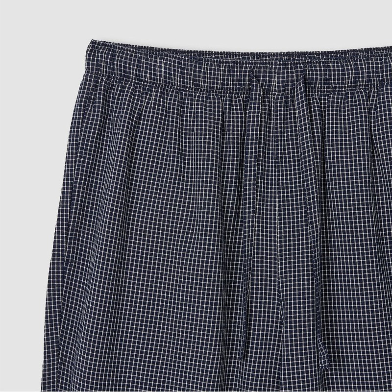 JAJU [JAJU] Men's Cotton Rayon Seersucker 3/4 Sleeve Pajama Set_Light