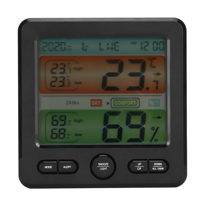 Digital Color Screen Temperature and Humidity Meter Indoor Thermometer Hygrometer