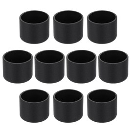 sourcing map 10 Pcs 0.91 x 0.91 Inch Round PVC Furniture Leg Caps, Chair Leg Floor Protector for Patio, Indoor Chair, Table, Bed and Cabinet, Black