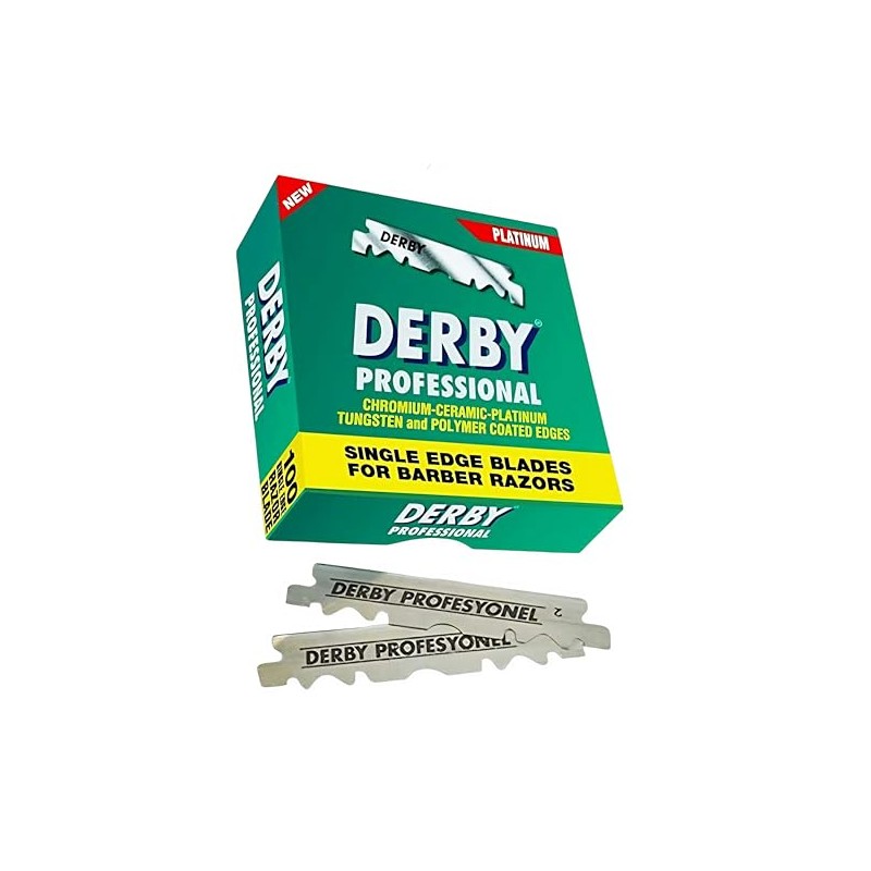 100 Derby Single Edge Razor Blades for Professional Barbers' And