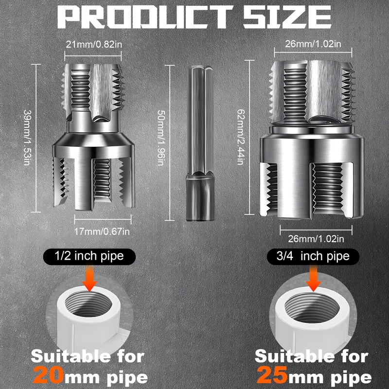 Otoolling Pipe Thread Cutting Tool Integrated Internal & External Pipe