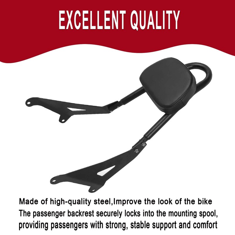 Detachable Backrest Sissy Bar Replacement for Yamaha Stryker XVS1300 XVS