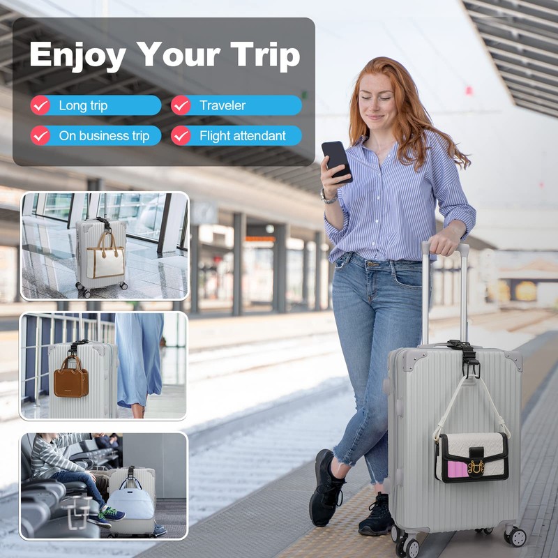 Exshoiu Luggage Hook Strap, Luggage J Hooks to Add a