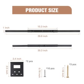 Dooricade Security Door Bar (Black 2 Sets - Heavy Duty) Use as Door Security Bar -Door Reinforcement Lock,Protect The Security of The Entire Dooricade. Fits Doors 30"-39" Doorricade - Safe Room