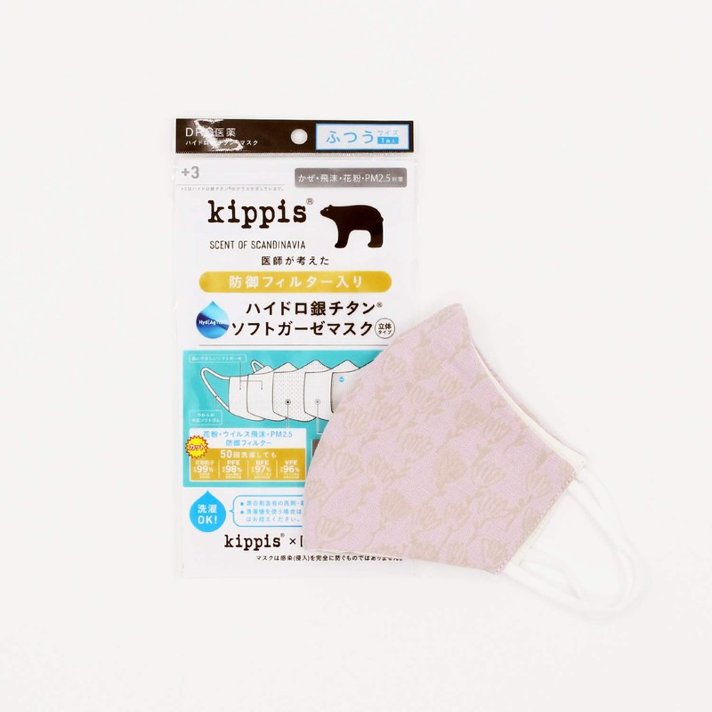 Towel Museum 70-9047109 Kippis Apira Mask, Pink, Regular Size, Approx.