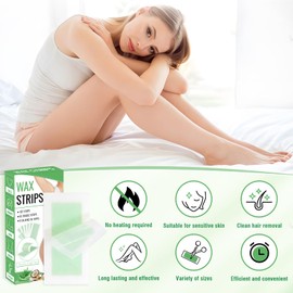 Wax Strips Body Hair Removal 120 Strips 2 Sizes and 8 Oil Wipes Wax Strip for Women Men Face Arms Legs Underarm Back Ready to Use Waxing Kit Bikini Waxing Strips Dual Sides Brazilian Suit Many Skin