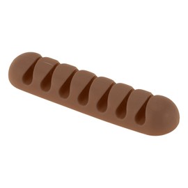 Motoforti Universal Cable Holder Clip Cable Clip Cord Management Organizer, 82x20x12.8mm, Durable, TPR, Coffee for Car Dashboard TV PC Laptop Office Desk