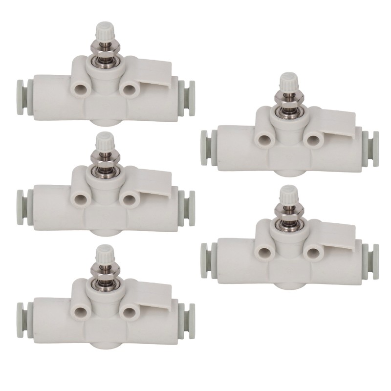 5PCS Throttle Valve Straight Through PVC Regulating Valve Pneumatic Fittings