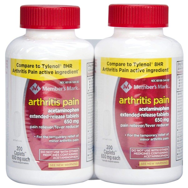 Member's Mark 650 mg Arthritis Pain Tablets (200 ct, 2 pk.)