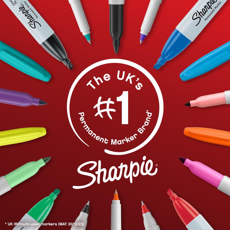 Sharpie W10 Permanent Markers | Chisel Tip | Black Ink