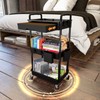 REBECAT 3 Tier Rolling Utility Cart with Drawer,REBECAT Utility Cart