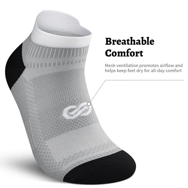 Compression Socks No Show Plantar Fasciitis Sock for Men and