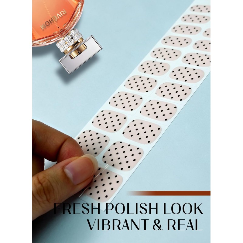 Gel Nail Strips 44Pcs, No UV Light Needed Gel Stickers,