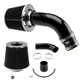 Torchbeam Cold Air Intake Filters System Kits Compatible With Honda Civic 2006 2007 2008 2009 2010 2011 1.8L, Aluminum Filter System Replacement Black