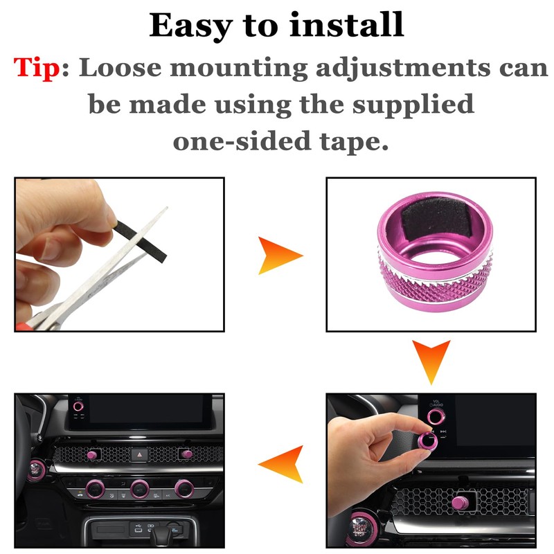 LOCOY Air Conditioning Vent Knob Cover for Honda Civic Accessories
