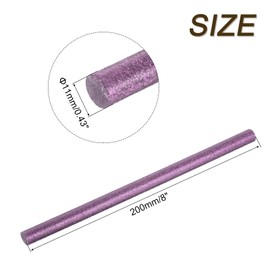 sourcing map Mini Hot Glue Sticks for Glue Gun 0.43-inch x 8-inch Glitter Purple 6pcs