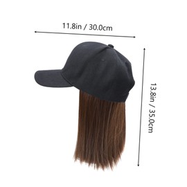 PACKOVE Short Straight Wig Hat Set One-Piece Wig for Women Stylish and Comfortable Headdress for Casual Wear