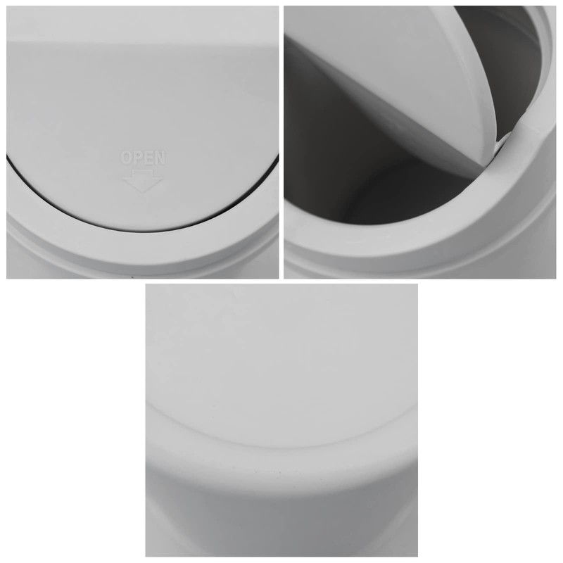 Waikhomes 2 Liters Mini Countertop Garbage Can with Lid, Swing