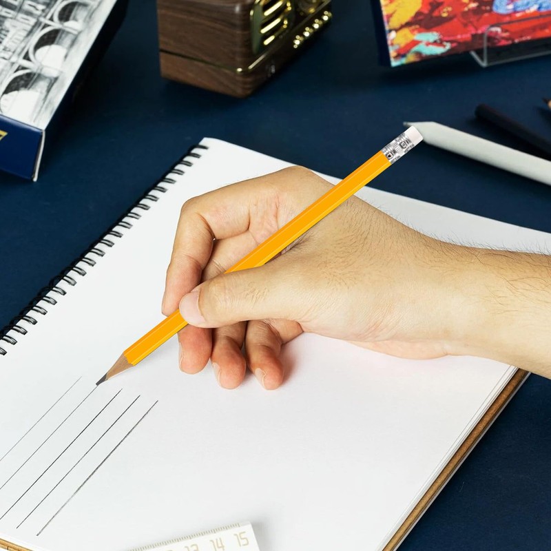 LINSIRON Pencils Pre-Sharpened #2 Pencil with Erasers, Yellow,7.5in 504 Pack