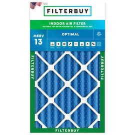 Filterbuy 12.5x21x4 Air Filter MERV 13 Optimal Defense (1-Pack), Pleated HVAC AC Furnace Air Filters Replacement (Actual Size: 12.50 x 21.00 x 3.63 Inches)