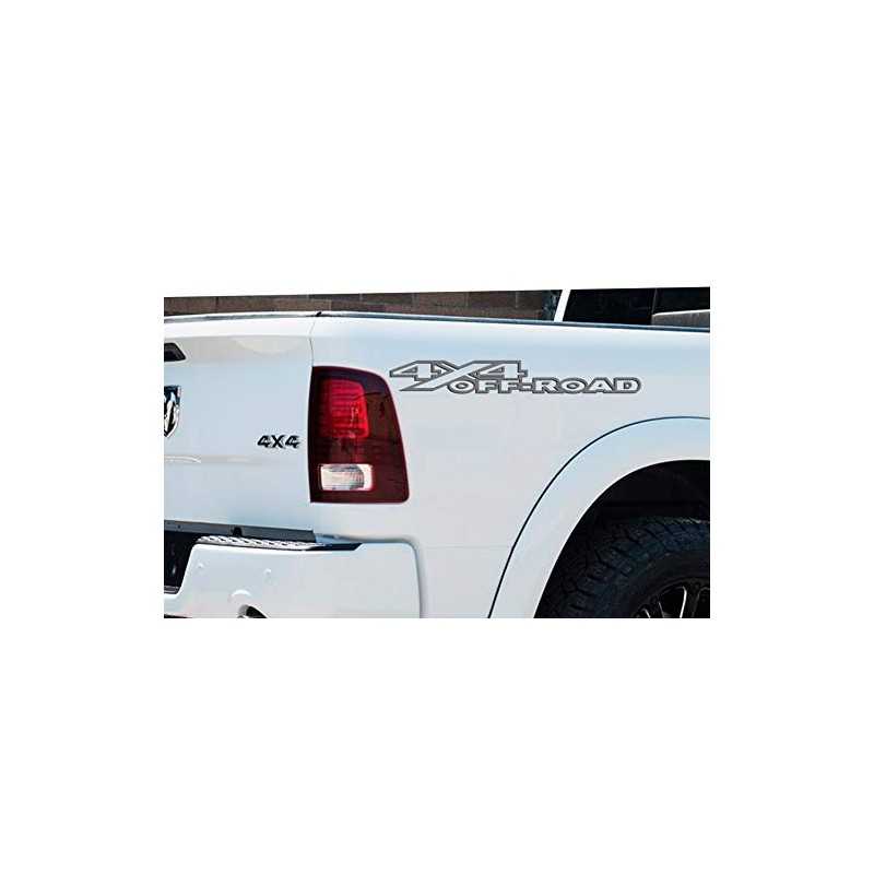 2 x Dark Grey 4X4 Off Road Outline Single Color
