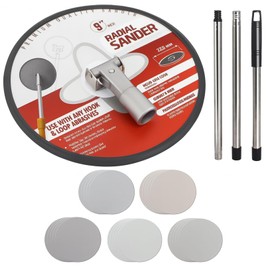 Upgarded Pole Sander for Drywall,Wall Sander for Painting Prep,9 inch Drywall Sander with Extension Pole for Wall Cleaning and Polishing,360 Circular Radial Sander + 25pcs Wall Sanding Discs