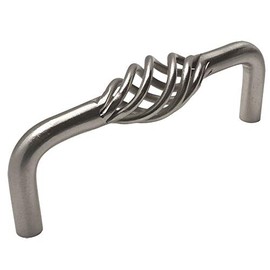 10 Pack - Cosmas 9992-96SN Satin Nickel Birdcage Cabinet Hardware Handle Pull - 3-3/4" Hole Centers