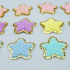 FAZHBARY 12 PCS Star Patches Gold Edges Cute Star Iron