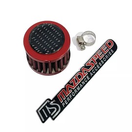 Unbranded RED 12MM RACING MINI AIR OIL BREATHER FILTER FOR MIATA MAZDA JDM